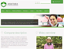 Tablet Screenshot of anataralifesciences.com